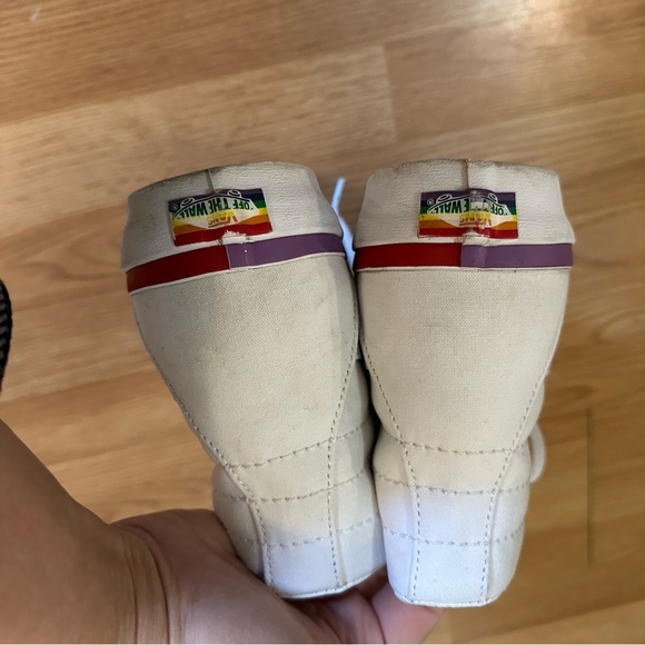 Vans Sk8-Hi Tapered Rainbow Foxing White Rainbow Pride VN0A4U16MWF Sneaker Shoe - Picture 10 of 12